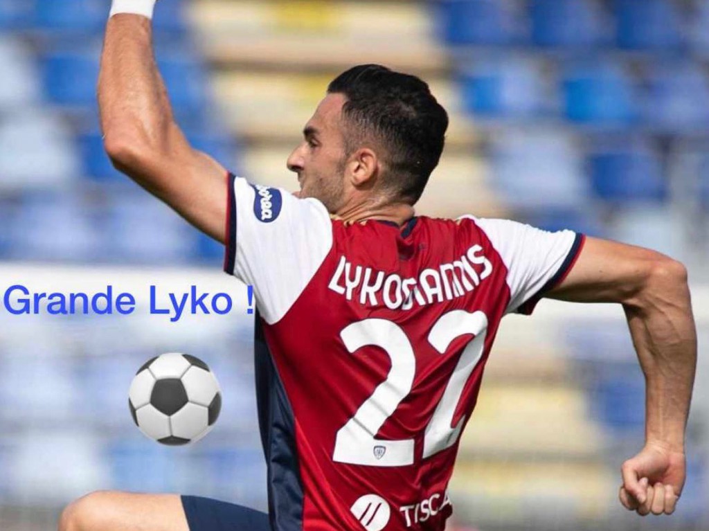 Charalampos Lykogiannis in gol contro il Crotone